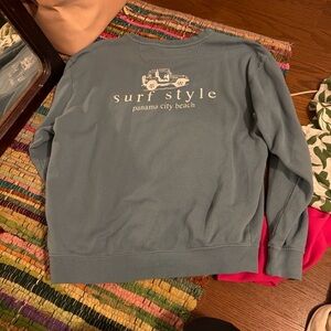 Surf Style Men's Teal Crewneck Sweater